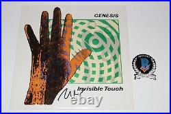 Genesis Tony Banks Signed'invisible Touch' Vinyl Album Record Beckett Coa Bas