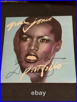 Grace Jones Portfolio Vinyl LP Record Album Signed Autographed 12 In Person