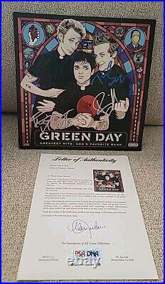 Green Day Autographed Signed By Band Greatest Hits LP Vinyl Album PSA/DNA withLOA