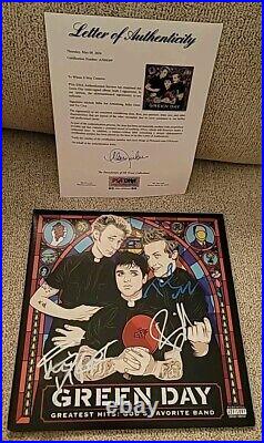 Green Day Autographed Signed By Band Greatest Hits LP Vinyl Album PSA/DNA withLOA