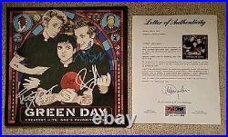 Green Day Autographed Signed By Band Greatest Hits LP Vinyl Album PSA/DNA withLOA