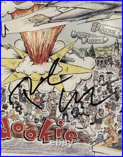 Green Day Billie Joe Tre Signed Dookie Album Vinyl Record Beckett BAS COA