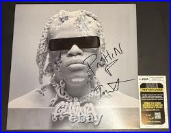 Gunna Signed Vinyl Inscribed Pushin P Autographed DS4EVER Album Wunna JSA COA