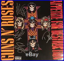 Guns N Roses Signed Album AXL Rose Autographed + Slash Duff Steven Adler Vinyl