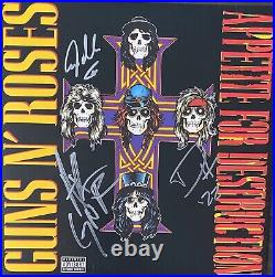 Guns N Roses Signed Album Axl Rose Autographed Vinyl W Adler Appetite Pic Proof