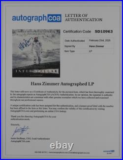 Hans Zimmer Signed ACOA Autograph Album Record Vinyl Interstellar Soundtrack
