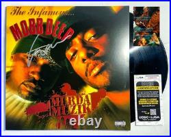 Havoc Rapper Signed MOBB DEEP MURDA MUZIK Vinyl Album Record EXACT Proof JSA