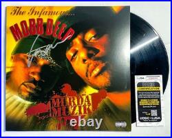 Havoc Rapper Signed MOBB DEEP MURDA MUZIK Vinyl Album Record EXACT Proof JSA