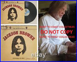 Henry Diltz signed Jackson Browne album vinyl record COA exact proof autographed