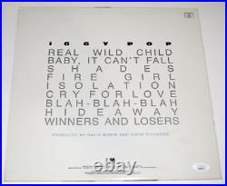 IGGY POP signed BLAH BLAH BLAH Vinyl Album LP Autographed Proof JSA COA
