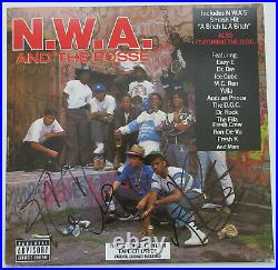 Ice Cube DJ Yella signed NWA and the Posse album vinyl record Proof Beckett COA