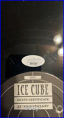 Ice Cube Signed Autographed Death Certificate Vinyl Album Record Jsa Coa