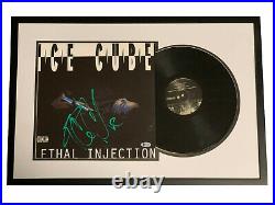 Ice Cube Signed Framed Lethal Injection Album Vinyl Lp Auto Beckett Bas Coa Nwa