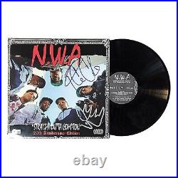 Ice Cube Yella Signed NWA Straight Outta Compton 20th Vinyl Record Album Beckett