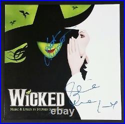 Idina Menzel Kristin Chenoweth Signed Wicked Green Vinyl Record Album Jsa Loa