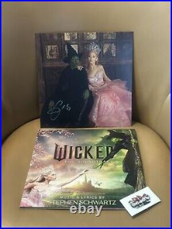 In Hand See Pics Wicked The Soundtrack Signed LP Ariana Grande Cynthia Erivo FS