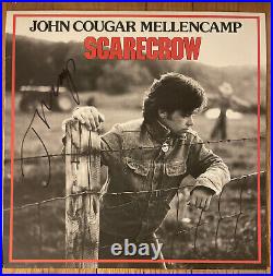 JOHN COUGAR MELLENCAMP SIGNED SCARECROW VINYL ALBUM SMALL Beckett COA