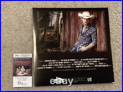 JUSTIN MOORE SIGNED'OUTLAWS LIKE ME' ALBUM VINYL RECORD LP Jsa Coa Auto