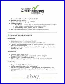 Jimi Hendrix + Noel + Mitch Signed Are You Experienced LP Cover