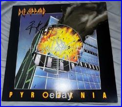 Joe Elliott & Rick Allen Signed Vinyl Album Pyromania Def Leppard With Proof