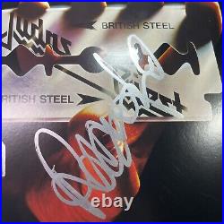 Judas Priest Signed Album Rob Halford, Ian Hill British Steel PSA vinyl