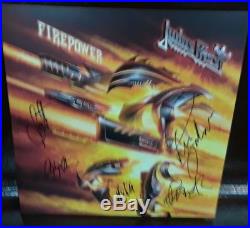 Judas Priest Signed Firepower 2 Lp Record Vinyl Double Album From Nyc In Store