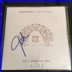 Justin Timberlake Signed Man Of The Woods Vinyl Album Filthy 7 In Single Bas Coa