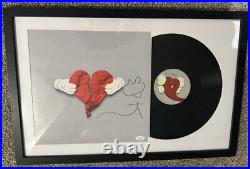 KANYE WEST Signed 808s & Heartbreak Vinyl Album with Bear Sketch JSA LOA RARE