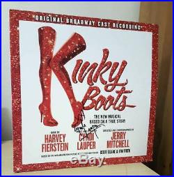 KINKY BOOTS LIMITED RED VINYL LP ALBUM SIGNED BY CYNDI LAUPER Broadway Musical