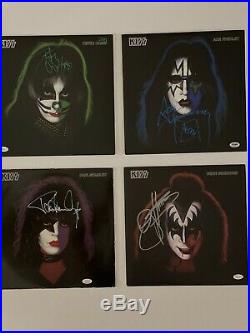 KISS Rare Set Of 4 Signed autographed Solo Lp Vinyl albums PSA/JSA COA