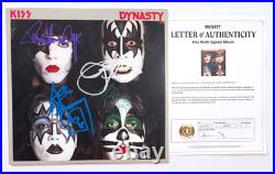 Kiss Band Signed Dynasty Vinyl Album Ace Peter Paul Stanley Gene Simmons Bas