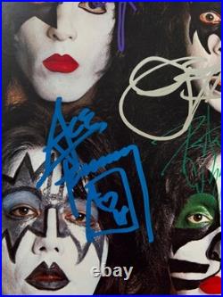 Kiss Band Signed Dynasty Vinyl Album Ace Peter Paul Stanley Gene Simmons Bas