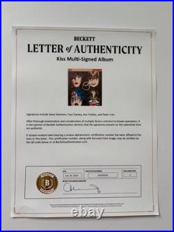 Kiss Band Signed Dynasty Vinyl Album Ace Peter Paul Stanley Gene Simmons Bas