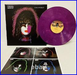 Kiss Paul Stanley signed box set solo album with purple vinyl not aucoin