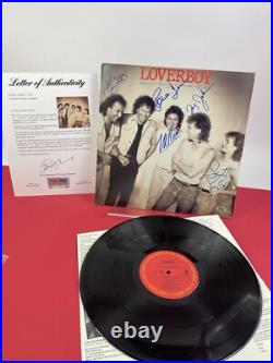 LOVERBOY signed Vinyl Album Reno, Reno, Smith (RIP), Frenette, Johnson PSA LETTER
