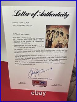 LOVERBOY signed Vinyl Album Reno, Reno, Smith (RIP), Frenette, Johnson PSA LETTER