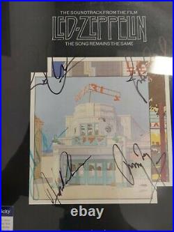 Led Zeppelin FULL BAND Autographed Vinyl Album John Bonham signed TWICE PSA COA
