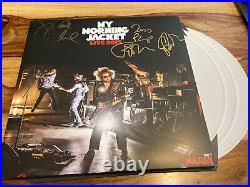 MY MORNING JACKET Band Signed Live 2015- Autographed 3x White Vinyl Album