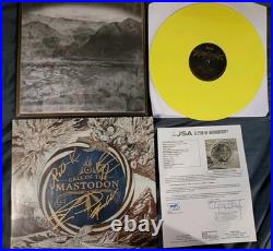 Mastodon SIGNED Call Of The Mastodon 12 Yellow Vinyl Album Brent Hinds JSA COA