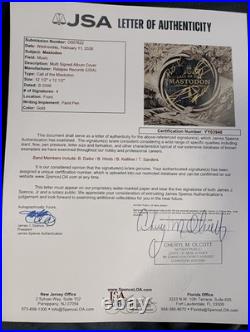 Mastodon SIGNED Call Of The Mastodon 12 Yellow Vinyl Album Brent Hinds JSA COA