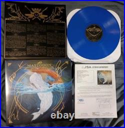 Mastodon SIGNED Leviathan 12 Blue Vinyl Album LP Gatefold Brent Hinds JSA LOA