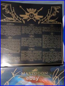 Mastodon SIGNED Leviathan 12 Blue Vinyl Album LP Gatefold Brent Hinds JSA LOA