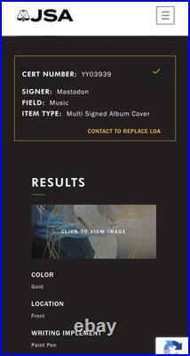 Mastodon SIGNED Leviathan 12 Blue Vinyl Album LP Gatefold Brent Hinds JSA LOA