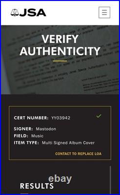 Mastodon SIGNED Remission 12 2LP Vinyl Album Gatefold Brent Hinds JSA LOA