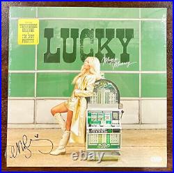 Megan Moroney SIGNED LUCKY Green Vinyl LP Autograph RARE Tennessee Orange Album