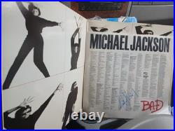 Michael Jackson Bad Vinyl LP Record Album signed