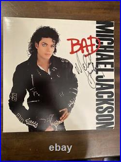 Michael Jackson Signed BAD Vinyl Album Autographed 1987 Record