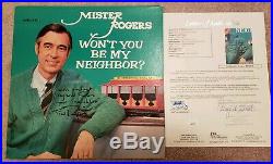 Mister Fred Rogers signed Won't You Be My Neighbor lp Record Vinyl album Jsa LOA