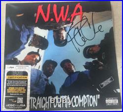 N. W. A ICE CUBE Straight Out of Compton Signed 12' Vinyl Record Album JSA