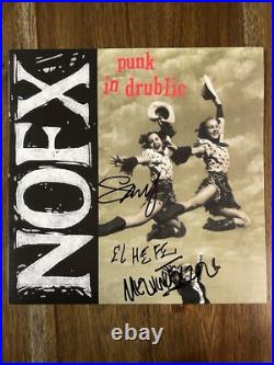 NOFX' Band Signed Vinyl Album'Punk In Drublic' Melvin & Smelly PROOF El Hefe
